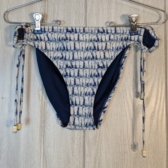 Jessica Simpson Blue Tie Dye Back Tie 2 PC Bikini EUC SZ L - Picture 7 of 11